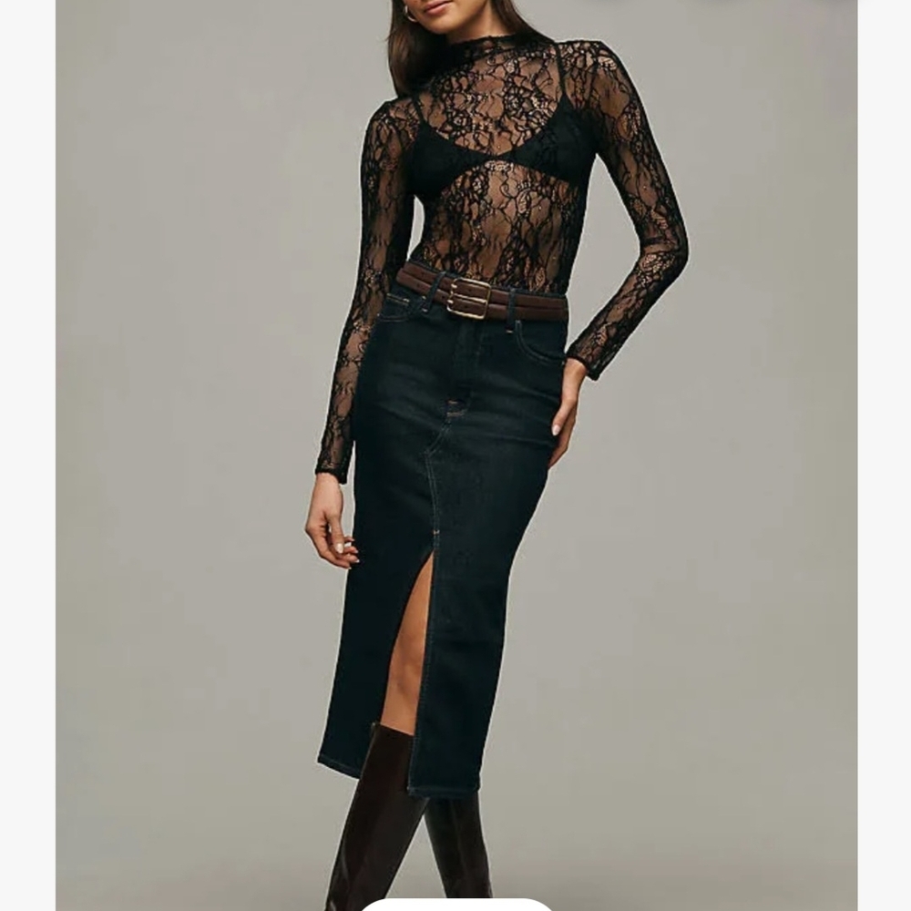 Good American Indigo Denim Skirt